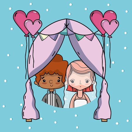 couple lover merried celebration design vector illustrationのイラスト素材