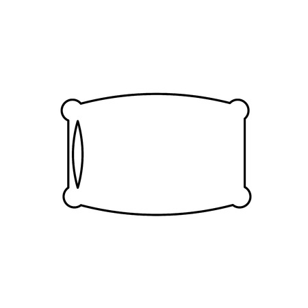 line nice soft pillow to comfortable sleepのイラスト素材