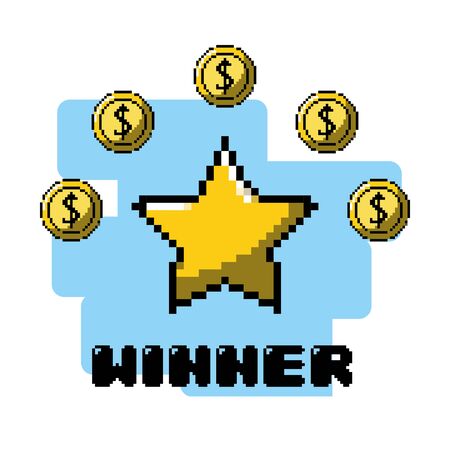 electronic videogame with graphic design characterのイラスト素材