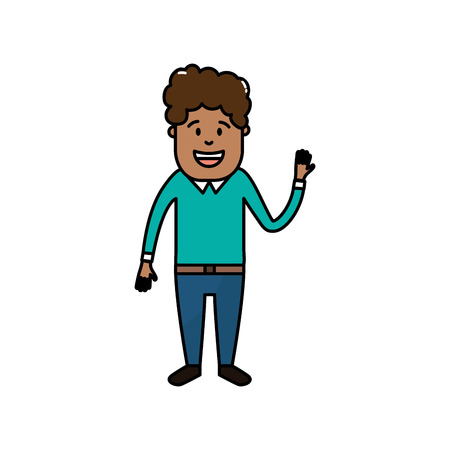 man with hairstyle design and clothesのイラスト素材