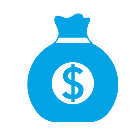 silhouette business bag with cash money insideのイラスト素材