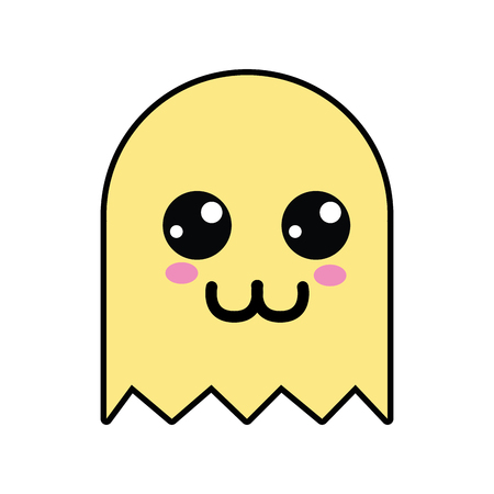 kawaii cute happy videogame characterのイラスト素材