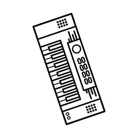 line piano music instrument to melody harmonyのイラスト素材