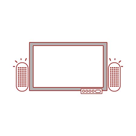 television and videogame console to playのイラスト素材