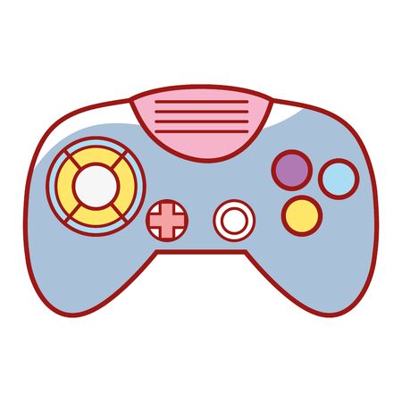 videogame controller with buttons to play in the consoleのイラスト素材