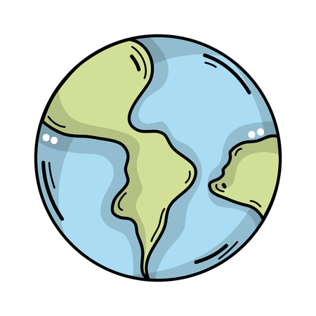 Global earth planet illustration and geographical ubicationのイラスト素材