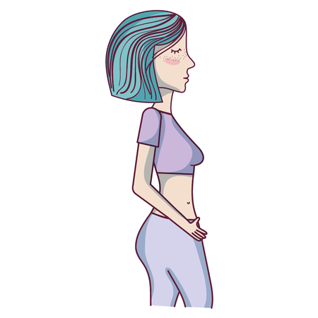 woman healthy lifestyle relaxion and nutritionのイラスト素材