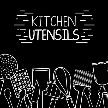 kitchen utensils background decoration designのイラスト素材