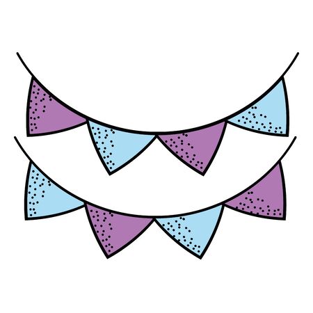 cute party flag decoration designのイラスト素材