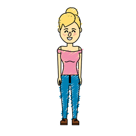 beauty woman with hairstyle designのイラスト素材
