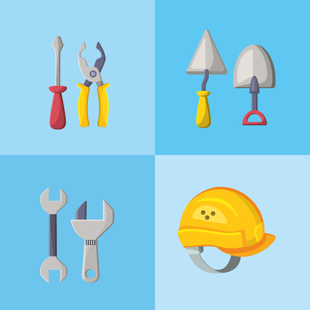 Set labor tools to professional employers vector illustrationのイラスト素材