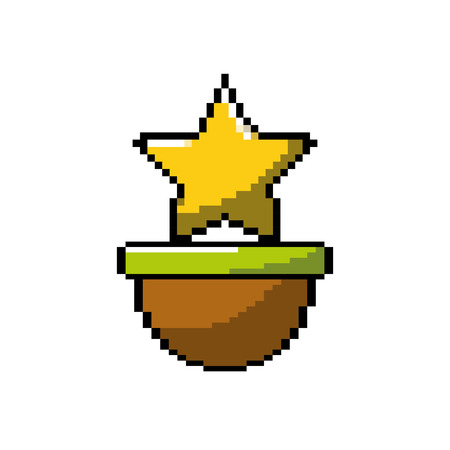 video game star to platform console vector illustration iconのイラスト素材