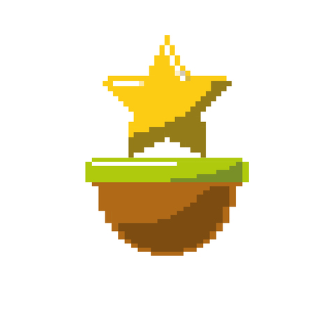 video game star to platform console vector illustration iconのイラスト素材