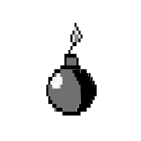 Contour nuclear bomb explosion dangerous weapon vector illustrationのイラスト素材