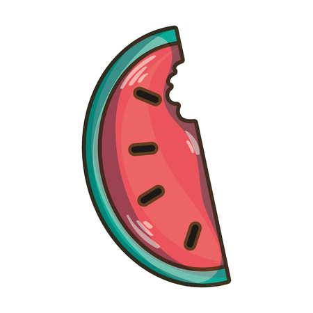 Delicious slice watermelon fruitのイラスト素材