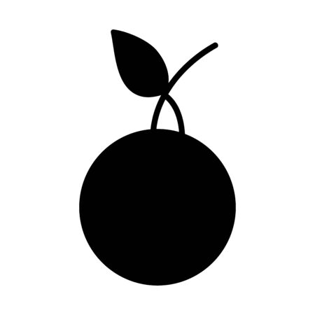 Contour design of delicious orange fruit with protein nutritionのイラスト素材