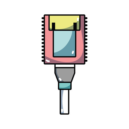 electrical power cable connected in the plugのイラスト素材