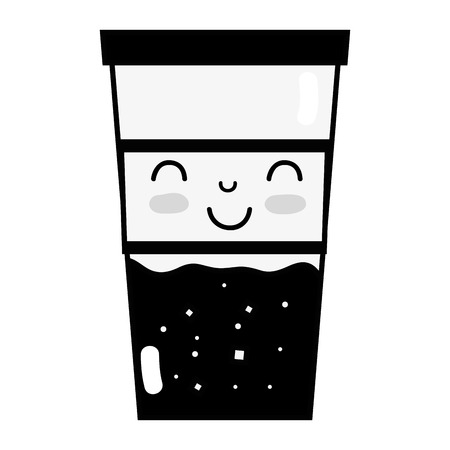 contour kawaii cute happy drink beverageのイラスト素材