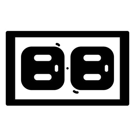 contour electric plug power technology connectのイラスト素材