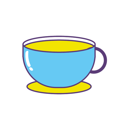 Colorful coffee cup isolated on white background, vector illustration.のイラスト素材