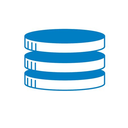 silhouette database technology system information service vector illustrationのイラスト素材