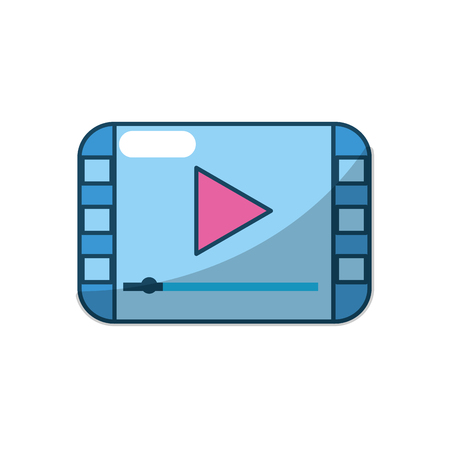 video digital play media screen vector illustrationのイラスト素材