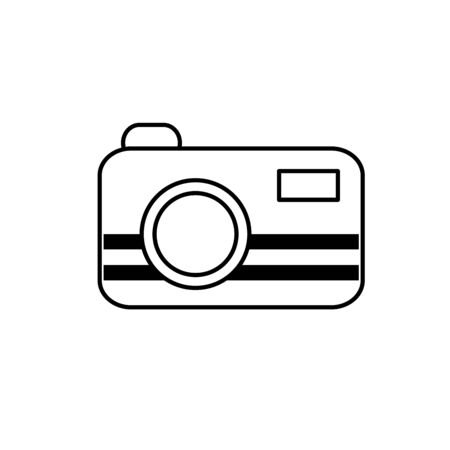 line digital camera technology equipment object vector illustrationのイラスト素材