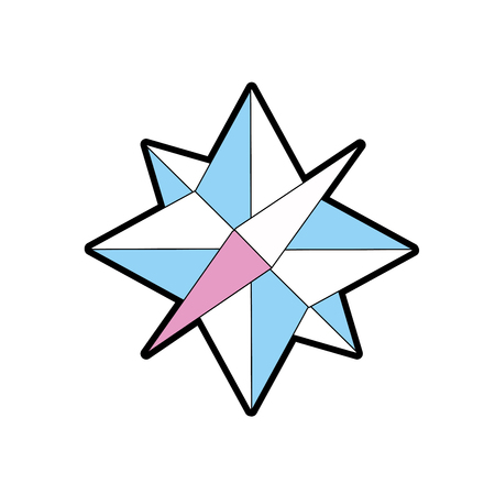 compass symbol to geography adventure direction vector illustrationのイラスト素材