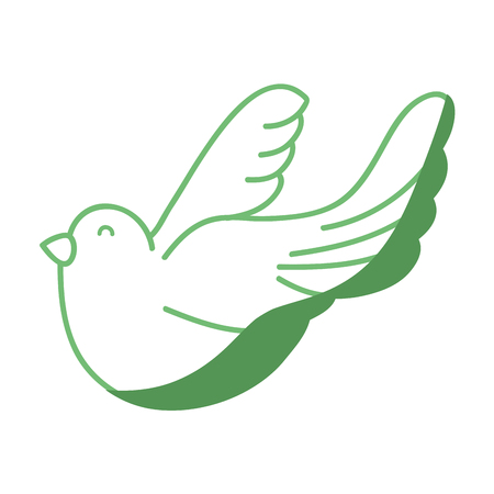 silhouette cute dove animal peace symbol vector illustrationのイラスト素材