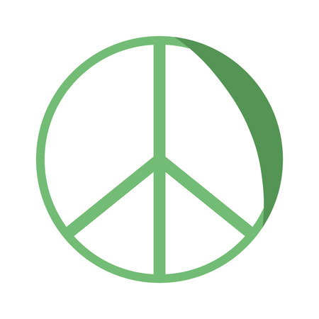 silhouette hippie peace and love symbol design vector illustrationのイラスト素材