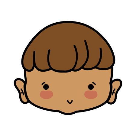 avatar boy head with hairstyle design vector illustrationのイラスト素材