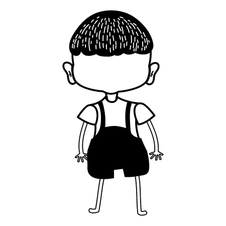 nice boy with clothes and hairstyle design vector illustrationのイラスト素材