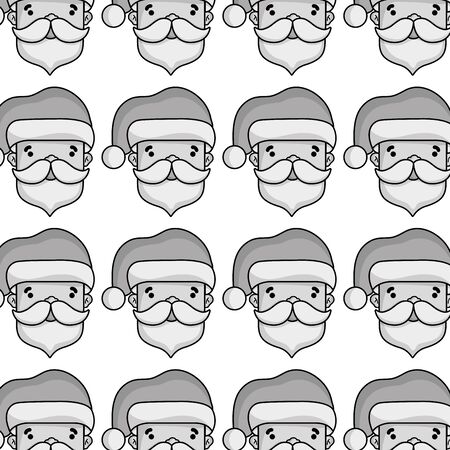 santa claus head to celebrate of christmas background vector illustrationのイラスト素材