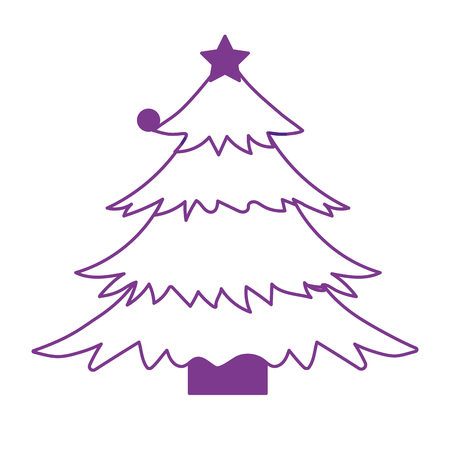 silhouette natural pine tree with branches designのイラスト素材