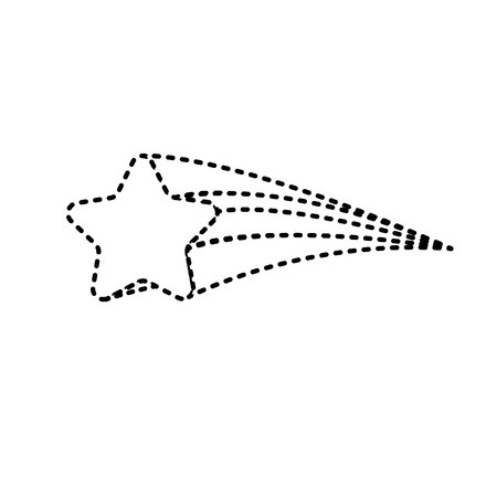 dotted shape shooting star shiny in the skyのイラスト素材