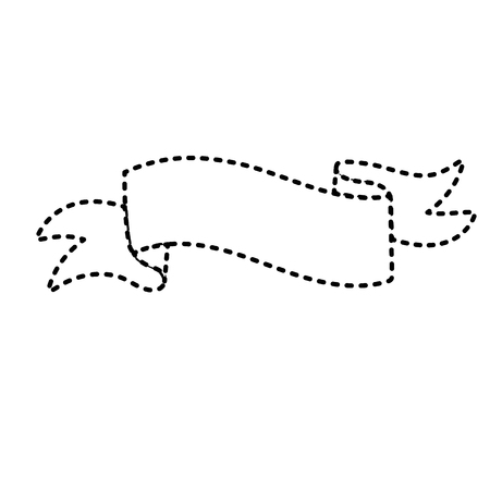 dotted shape art ribbon decoration design elementのイラスト素材