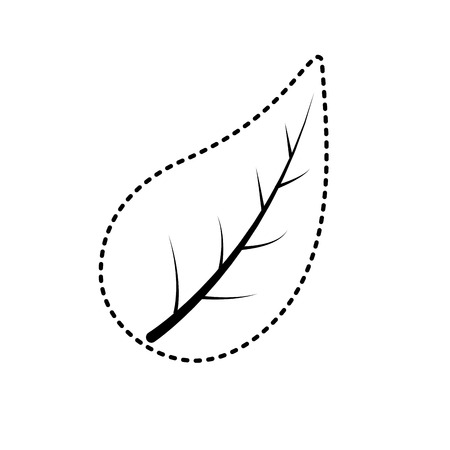 dotted shape natural leaf of plant and exotic botanyのイラスト素材