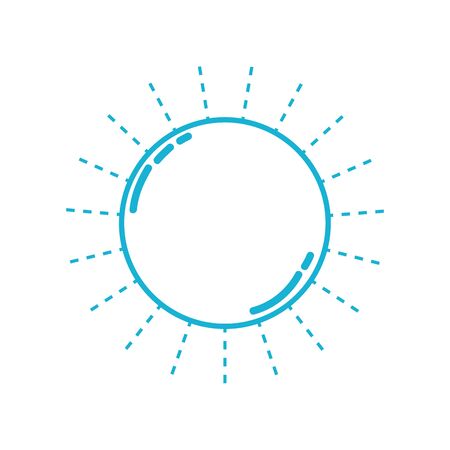 line nice sun light ray weatherのイラスト素材