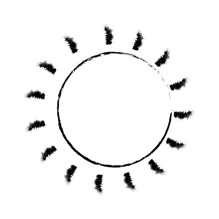 figure nice sun light ray weather vector illustrationのイラスト素材