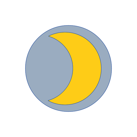 beauty moon natural satellite of the earth planet vector illustrationのイラスト素材