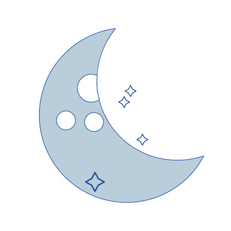 beauty moon natural satellite of the earth planet vector illustrationのイラスト素材