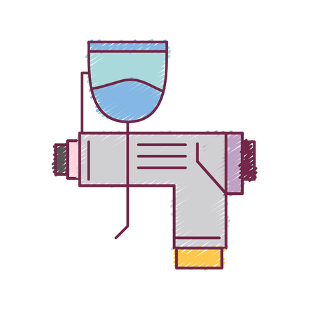 pistol oil injector element to car service vector illustrationのイラスト素材