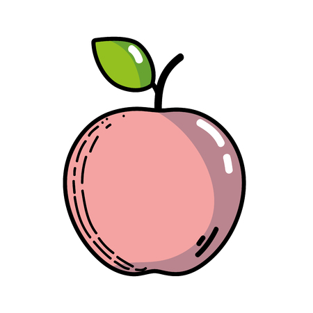 delicious fresh apple fruit nutrition vector illustrationのイラスト素材