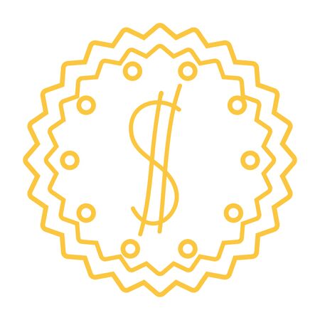 silhouette metal emblem money sign design vector illustrationのイラスト素材