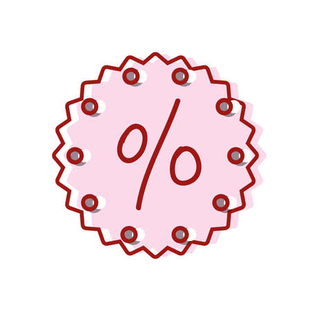 metal emblem percent sign design vector illustrationのイラスト素材