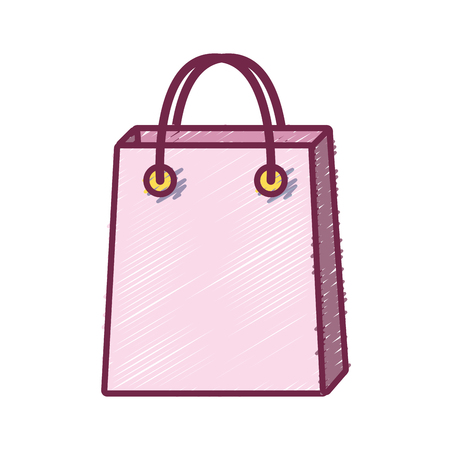 shopping bag market accessory icon vector illustrationのイラスト素材