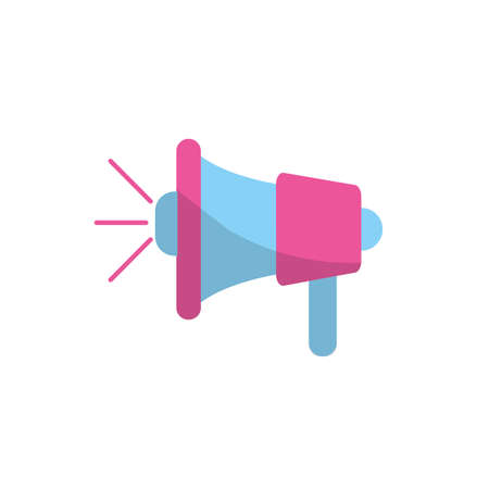 megaphone tool to speaker communication messageのイラスト素材
