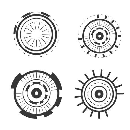 set cyberspace visual connection systemのイラスト素材