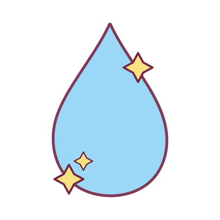 nice water drop with stars designのイラスト素材