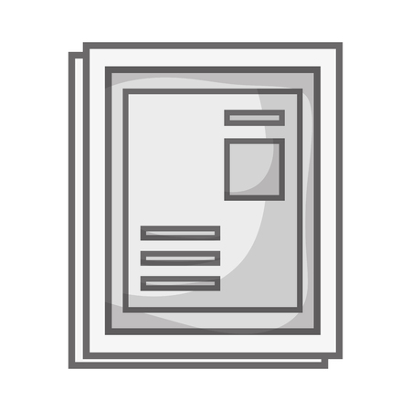 grayscale business document with company information designのイラスト素材